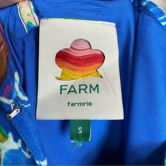 Farm Rio Blue Sea Life Sleeveless Maxi Dress EUC H - Picture 11 of 13